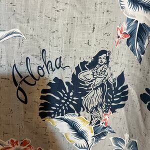 Vintage Aloha Hawaiian Shirt Floral Print 100% Cotton Oversized Beach Shirt
